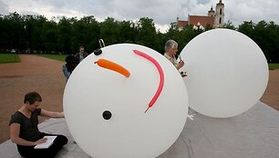 Lietuvos ir užsienio menininkų akcija Vilniuje