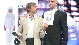 Laidos vedėjai Marius Jampolskis ir Algis Ramanauskas-Greitai 
