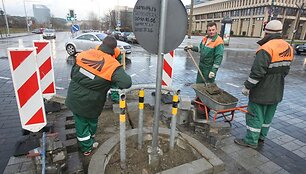 Rekonstruojama sankryža prie Seimo