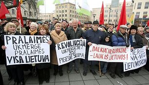 Protesto akcijos akimirka