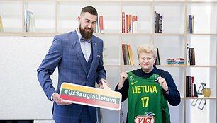 Jonas Valančiūnas ir Dalia Grybauskaitė
