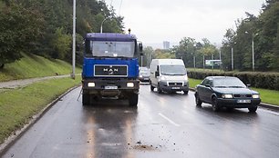 Eismo incidentas trečiadienį Vilniuje, T.Narbuto g. įkalnėje