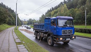 Eismo incidentas trečiadienį Vilniuje, T.Narbuto g. įkalnėje