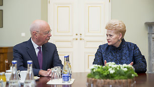 Klausas Švabas ir Dalia Grybauskaitė