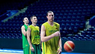Tomas Delininkaitis, Rimantas Kaukėnas ir Darius Songaila