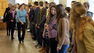 Masinė mank&scaron;ta Vilniaus Antakalnio vidurinėje mokykloje.