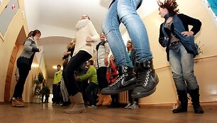 Masinė mank&scaron;ta Vilniaus Antakalnio vidurinėje mokykloje.