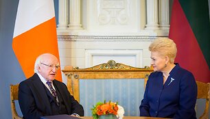 Dalia Grybauskaitė susitiko su Airijos prezidentu Michaeliu D.Higginsu