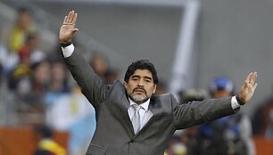 Diego Maradona ir jo reakcija į įvykius aik&scaron;tėje