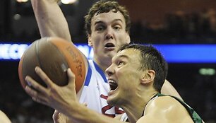 Rungtynių tarp Atėnų &bdquo;Panathinaikos&ldquo; ir Maskvos CSKA akimirkos.