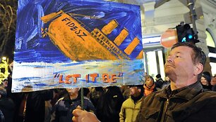 Protestai Vengrijoje