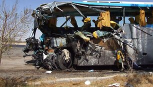 Egipte turistų autobusai į avarijas dažniausiai pakliūna, nes nesilaikoma saugaus greičio. 