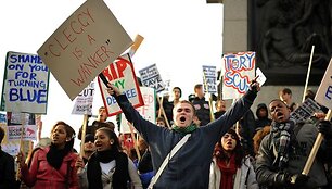 Studentų protestas Anglijoje