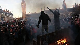 Protesto akcijos akimirka