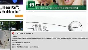 Įspėjimas apie kenkėji&scaron;ką programą