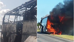 Kas liko liko i&scaron; užsidegusio autobuso