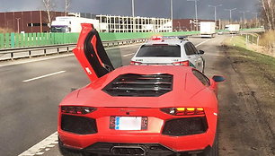 Sulaikytas bėglio „Lamborghini“