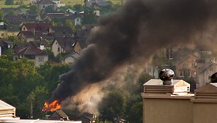 Gaisras Zujūnų seniūnijoje buvo matomas ir i&scaron; aplinkinių rajonų