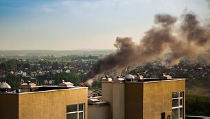 Gaisras Zujūnų seniūnijoje buvo matomas ir i&scaron; aplinkinių rajonų