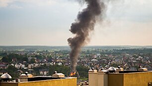 Gaisras Zujūnų seniūnijoje buvo matomas ir i&scaron; aplinkinių rajonų