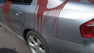 Rudais dažais i&scaron;terliotas &bdquo;Legacy&ldquo; automobilis. 
