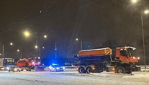 Eismo sąlygos naktį Vilniuje