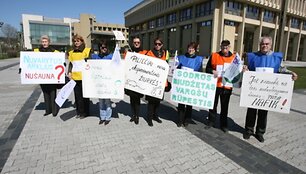 Profesinių sąjungų piketas prie Seimo