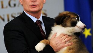 Vladimiras Putinas su savo naujuoju augintiniu