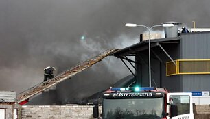 Užgesinti gaisro buvo mestos didelės ugniagesių pajėgos. 