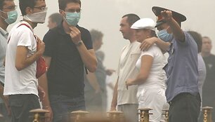 Gyvenimas Maskvoje nesustoja net ir tokiu oru