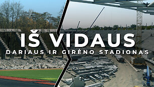 S.Dariaus ir S.Girėno stadiono statybų aik&scaron;telė.