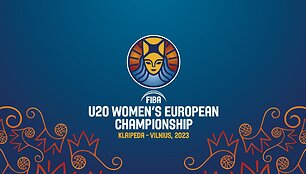 Europos merginų U20 čempionato Lietuvoje logotipas