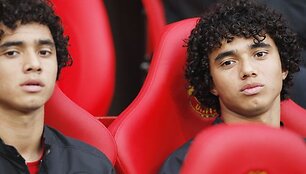 &bdquo;Manchester United&ldquo; futbolininkai &ndash; Fabio ir Rafaelis da Silvos