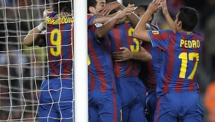 Ispanijos futbolo čempionate &bdquo;Barcelonos&ldquo; komandos persvara prie&scaron; &bdquo;Real&ldquo; klubą yra minimali &ndash; vos 1 ta&scaron;kas