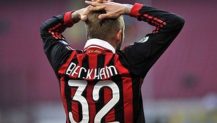 „AC Milan“ saugas Davidas Beckhamas neslėpė nusivylimo mačo rezultatu