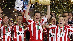 &bdquo;Bayern&ldquo; futbolininkai &scaron;iemet laimėjo jau du trofėjus &ndash; Vokietijos čempinatą ir &scaron;alies taurę