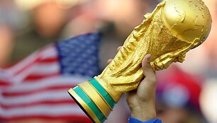 Kolumbijoje i&scaron; kokaino pagaminta pasaulio futbolo čempionų taurės kopija svėrė net 11 kg