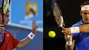 Ričardas Berankis ir Juanas Martinas del Potro
