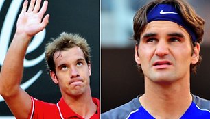 Richardas Gasquet (kairėje) eliminavo R.Federerį.