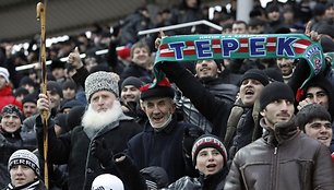 Grozno „Terek“ futbolo klubo sirgaliai.