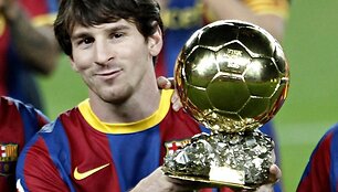 Lionelis Messi &bdquo;Auksinį kamuolį&ldquo; laimėjo 2009 ir 2010 metais.