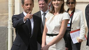 Pirmoji Prancūzijos pora Nicolas Sarkozy ir Carla Bruni-Sarkozy