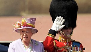 Didžiosios Britanijos karalienė Elizabeth II ir jos vyras, Edinburgo hercorgas princas Phillipas