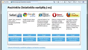 &bdquo;Windows&ldquo; vartotojams siūlys i&scaron;sirinkti pagrindinę interneto nar&scaron;yklę. 