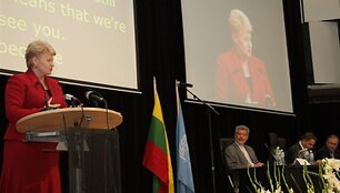 Prezidentė Dalia Grybauskaitė Interneto valdymo forumo atidaryme.