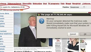Dėl įsilaužimo į vieną &bdquo;Omnitel&ldquo; administruojamų tinklalapių, kai kurių naujienų portalų skaitytojus norėta užkrėsti virusais. 