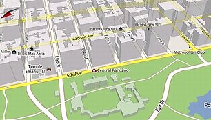&bdquo;Google Maps 5&ldquo; palaiko trimačius žemėlapius.