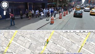 &bdquo;Google Street View&ldquo; žemėlapyje internete leidžia pamatyti gatvės vaizdą.