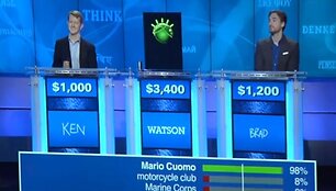 IBM superkompiuteris &bdquo;Watson&ldquo; konkuruoja su kitais dalyviais populiarioje JAV viktorinoje &bdquo;Jeopardy!&ldquo;.