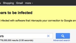 „Google“ įspėja vartotojus, kad jų kompiuteriai gali būti užkrėsti kenkėjiška programine įranga.